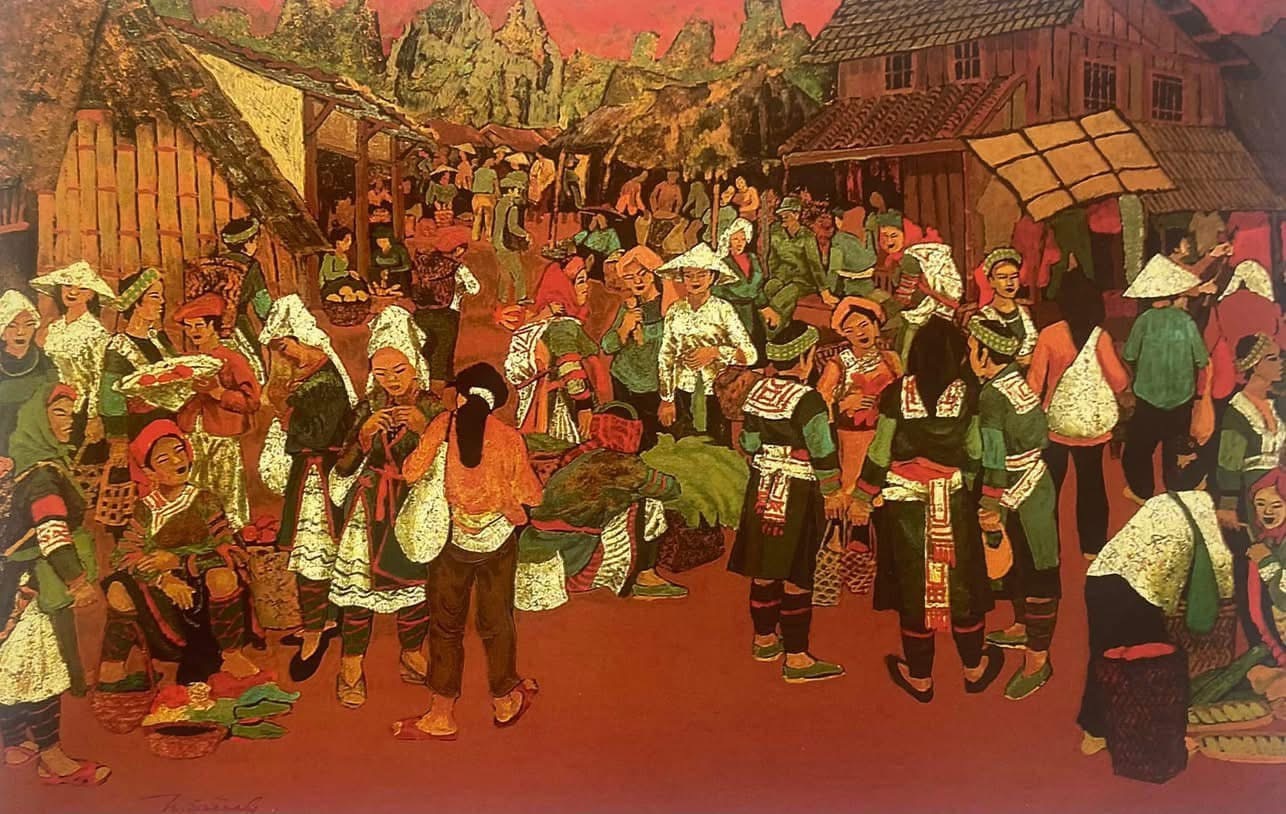 Ngắm tranh cụ: Hoàng Sùng