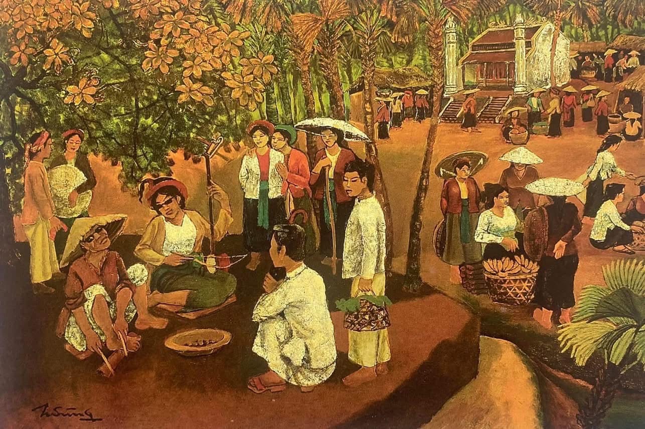 Ngắm tranh cụ: Hoàng Sùng