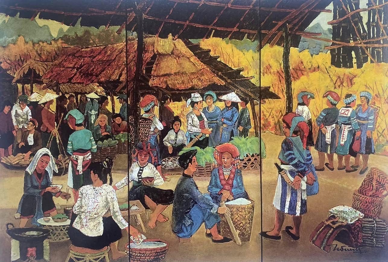 Ngắm tranh cụ: Hoàng Sùng