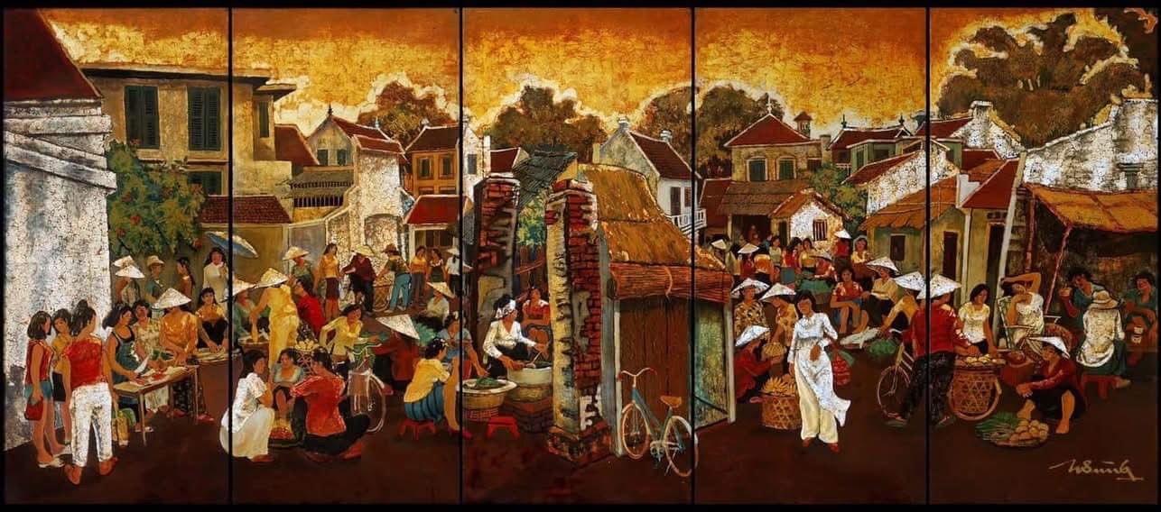 Ngắm tranh cụ: Hoàng Sùng