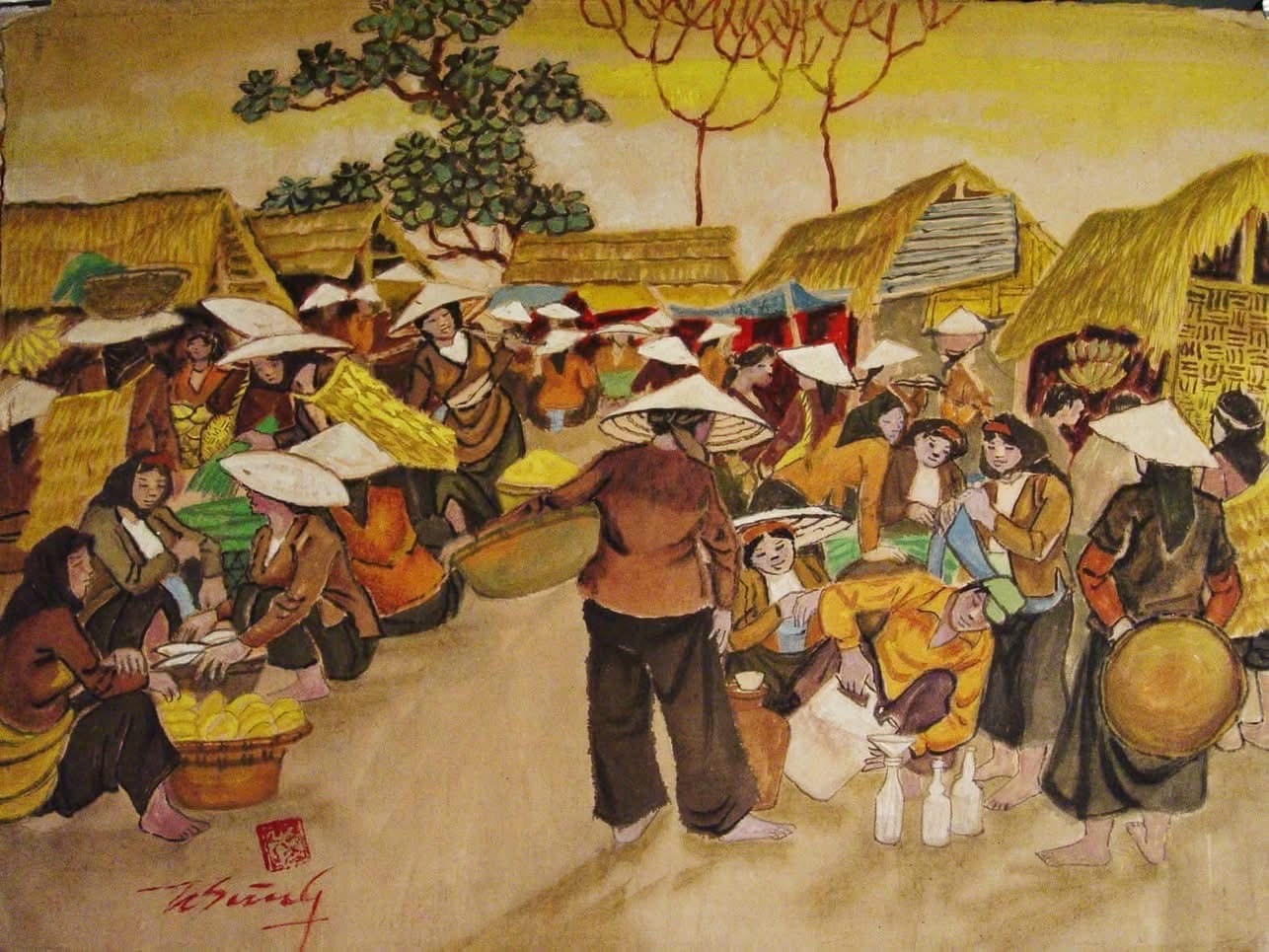 Ngắm tranh cụ: Hoàng Sùng