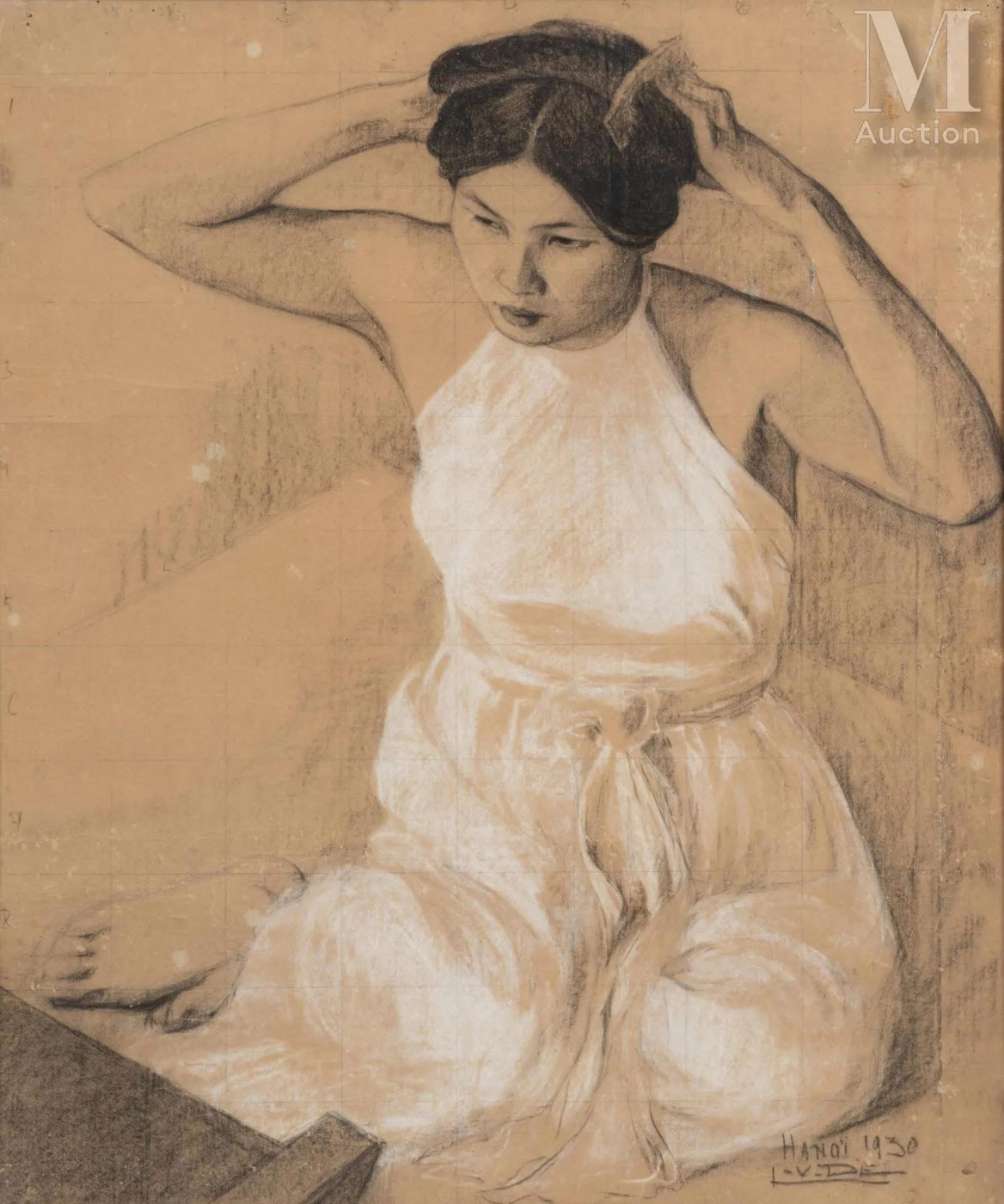 “Người phụ nữ gở đầu”, một bức tranh khá hiếm hoi của danh hoạ Lê Văn Đệ