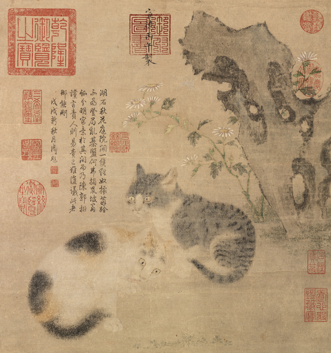 Mèo - biểu tượng tốt lành trong tranh cổ