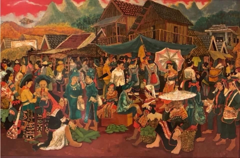 Ngắm tranh cụ: Hoàng Sùng