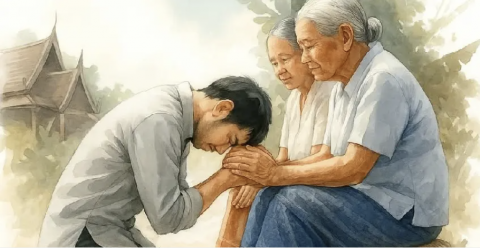 “Sự phụ mẫu kỷ gián, kiến chí bất tòng, hựu kính bất vi, lao nhi bất oán.”